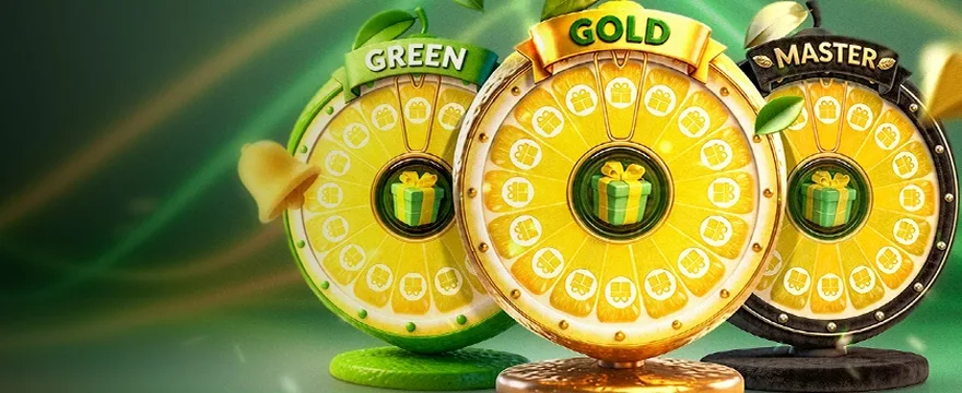 Lemon Casino – kolorowe bębny losujące na banerze loterii